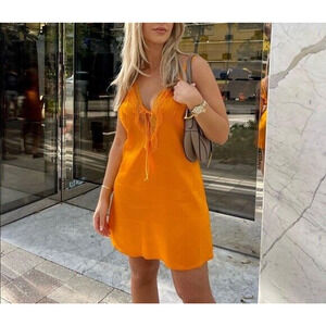 Zara Orange Mini Dress